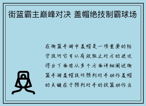 街篮霸主巅峰对决 盖帽绝技制霸球场